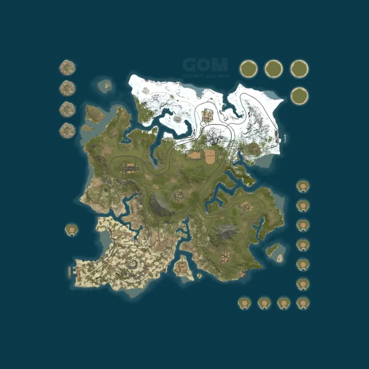 Map of Grumpy Old Man 1X PVE |Kits|Skins|BackPack|Shop|RaidableBase