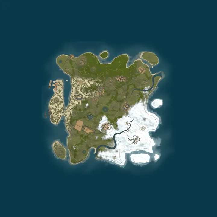 Map of LuffyRust Texas USA - 1000x PvP NoBP Kits Skins Backpacks Noob 