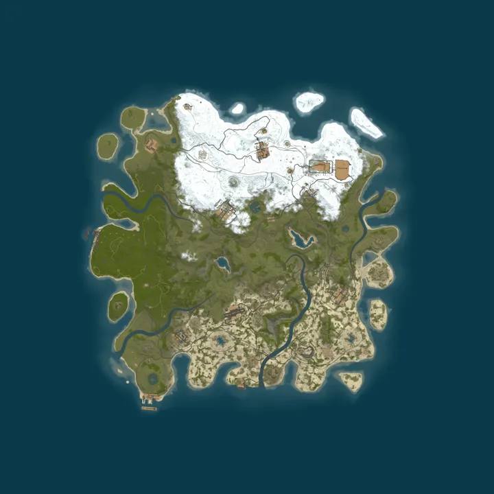 Map of [NO] FJORDFALL | VANILLA | PVP |