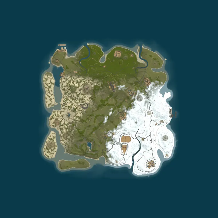 Map of A Shockbyte Rust Server