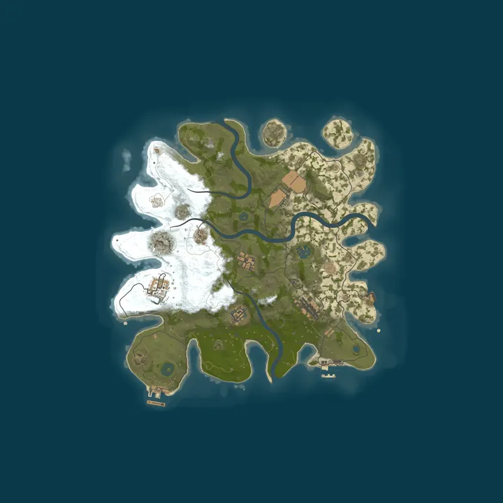Map of 2x pvp Solo Duo Trio Quad Max 4 surge rust weekly wipe upkeep r