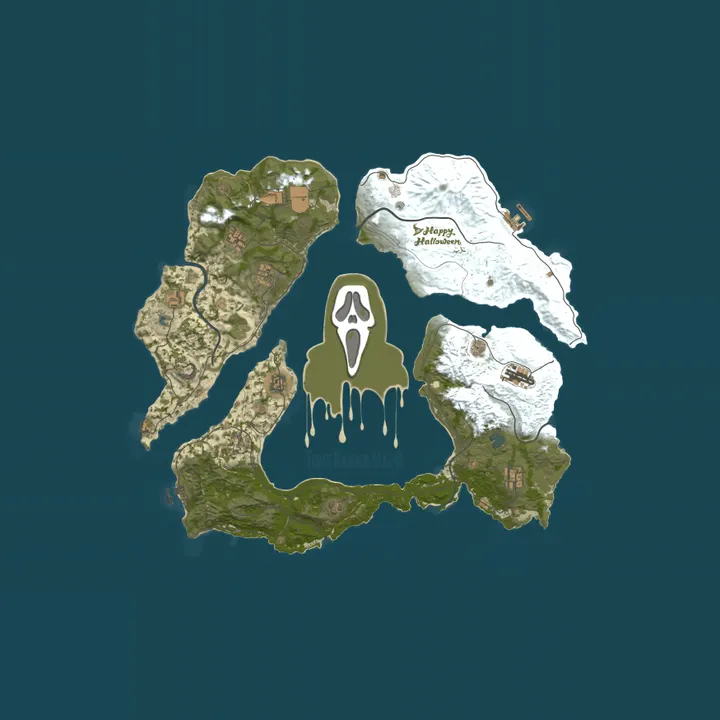 Map of RustConcepts 3x PVX|KITS|BOSSES|TP/HOME|BUYRAID|EVENTS[US]