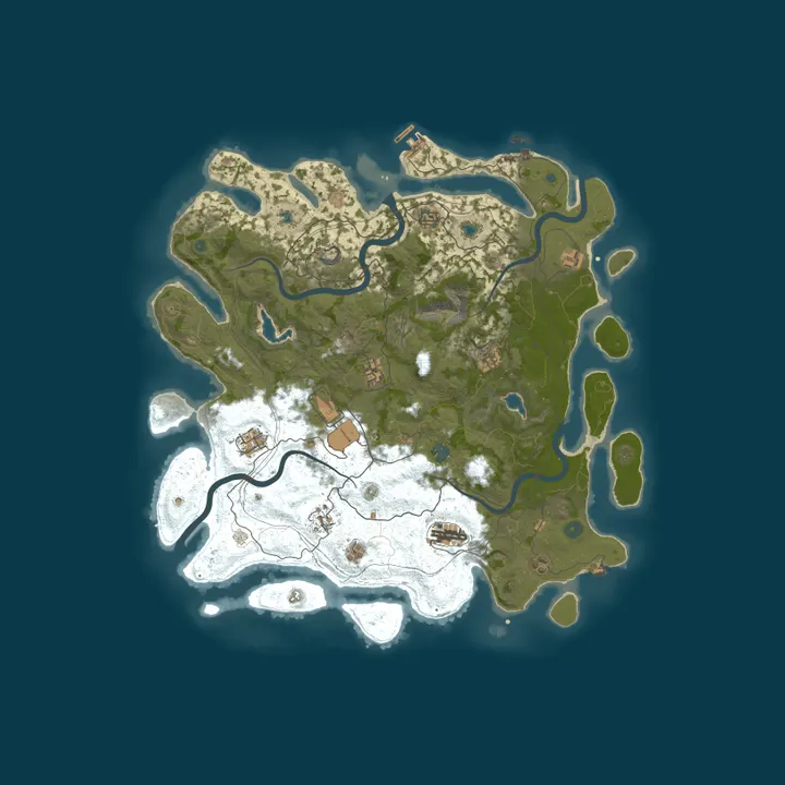 Map of RustGamingNation 1000x PvE [Events|Purge|Zombies|SkillTree]