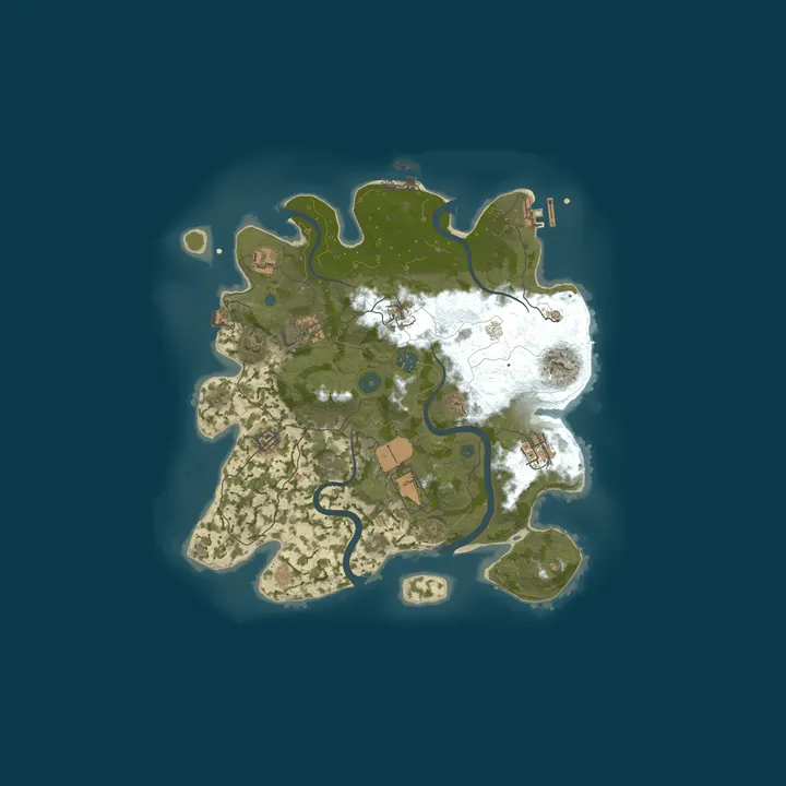 Map of RustSide Solo/Duo/Trio 2x | JUST FULLWIPED 28.10 10/28